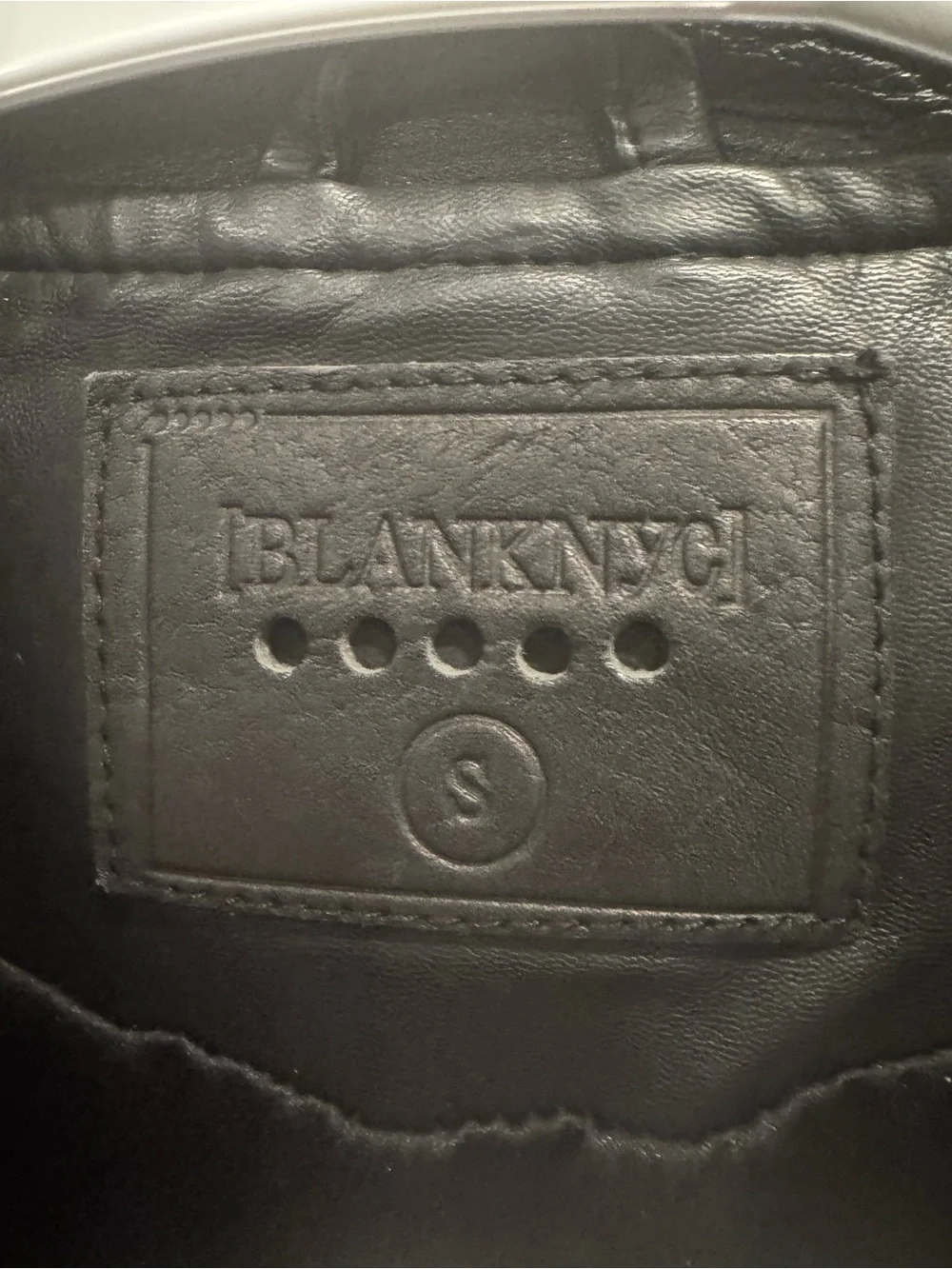 Blank NYC motorcycle leather jacket size small black - Picture 4 of 5